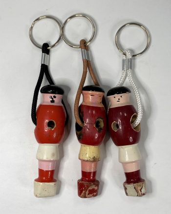 Kickerfigur, Schlüssel, antik holz rot